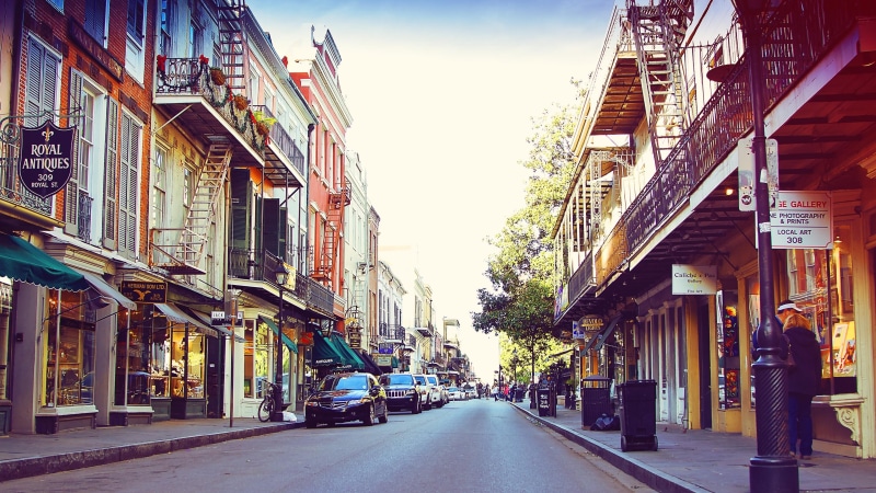 street, royal street, new orleans, 4K, usa