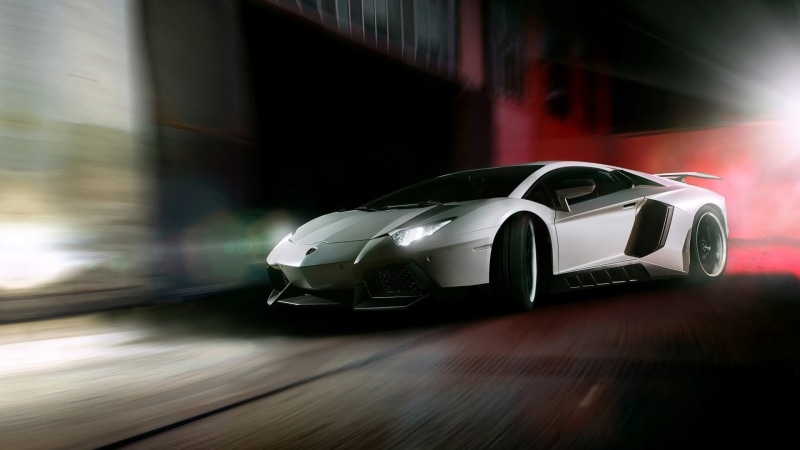 motion, 1080P, wealth, Lamborghini Aventador, car, blurred, drift, land vehicle, road, no people, mode of transportation, blurred motion, racecar, Lamborghini Aventador LP750-4 Superveloce