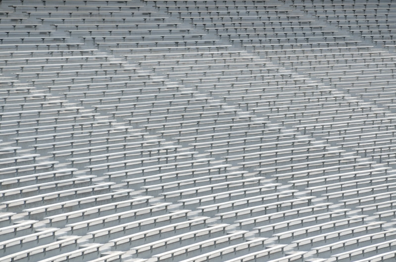 built structure, stadium, outdoors, shape, no people, outdoor, tiled floor, Seats, public, flooring, seat, competition, backgrounds, sitting, bench seats