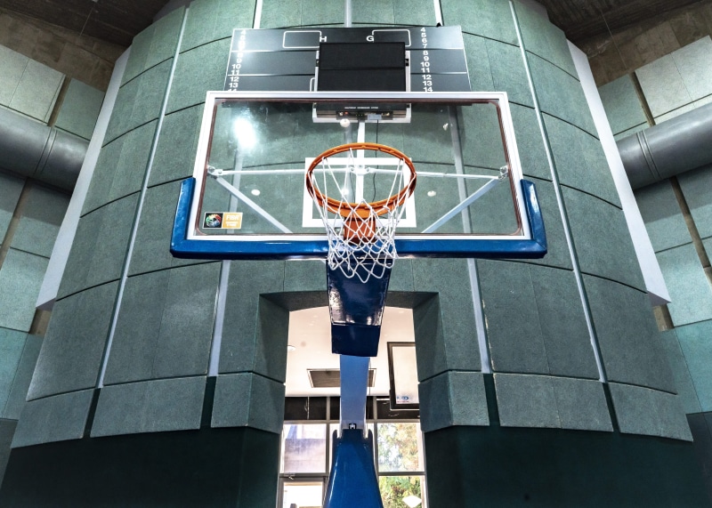 building exterior, glass - material, sports, building, metal, hanging, trademark, ceiling, 5K, office building, lighting equipment, game, logo, low angle view