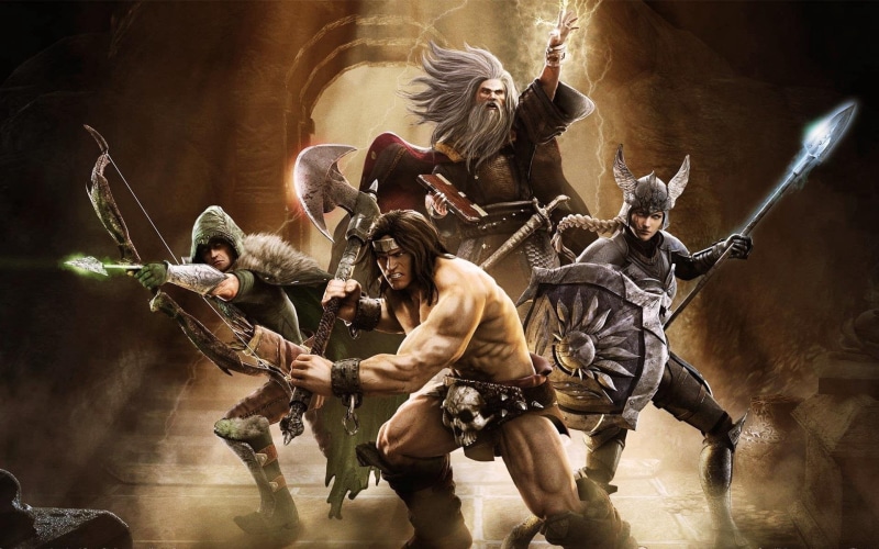 conflict, war, valkyrie, emotion, axe, men, mage, elf, aggression, effort, knight - Person, motion, shirtless, gauntlet, competition, rivalry