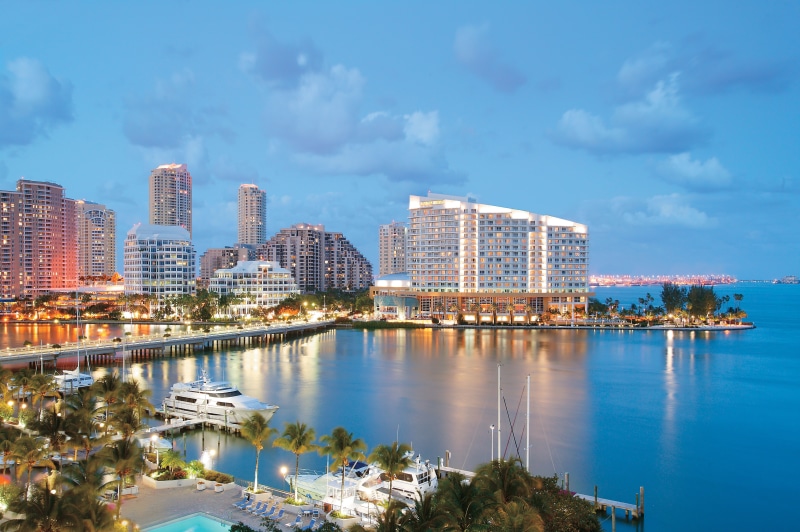 boat, Miami, 5K, skyscraper, cityscape