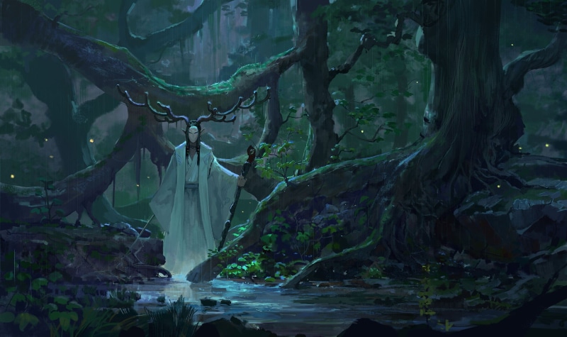Horns, Forest, 1080P, Sword, Fantasy, Rain, Druid, Sorcerer