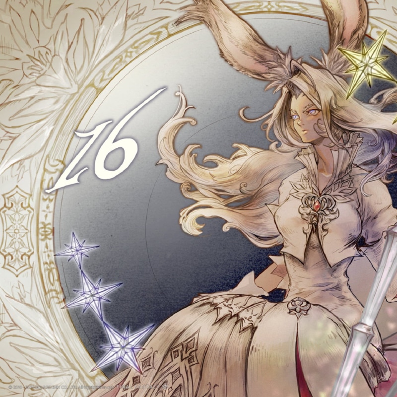 viera, Video Game Art, Final Fantasy XIV, Square Enix, staff, Final Fantasy XIV: A Realm Reborn, White Mage, numbers, 720P, Final Fantasy, stars