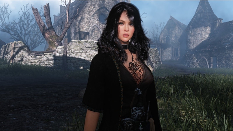 desert, playing, brunettes, art, fantasy, 1080P, video, women, rpg, online, wizards, screenshots, black, mage, mmo, games, game, role, mmorpg