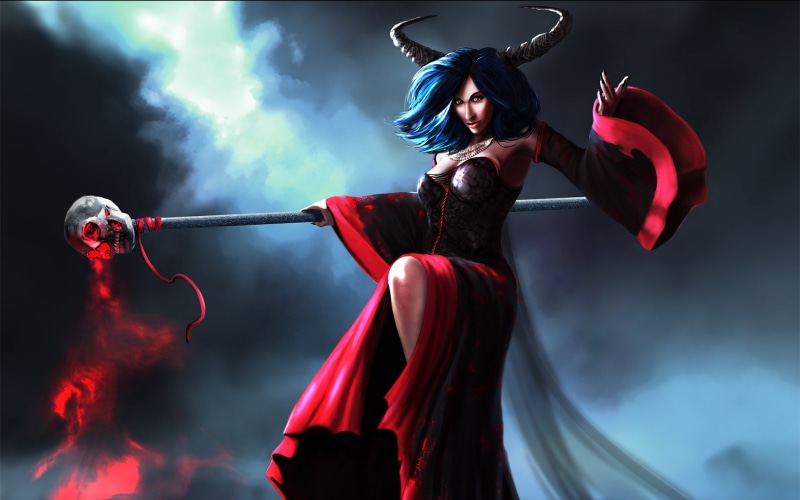 Dark, occult, female, sorcerer, women, fantasy, Magic, art, 4K, witch, woman, Girls, girl, mage, artwork, wizard