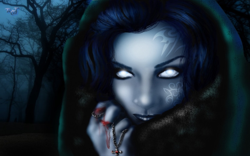 evil, fantasy, magician, creepy, face, blood, metaldawn, occult, muse, vampire, spooky, eyes, dark, cross, sorcerer, demon, horror, gothic, wizard, 2K