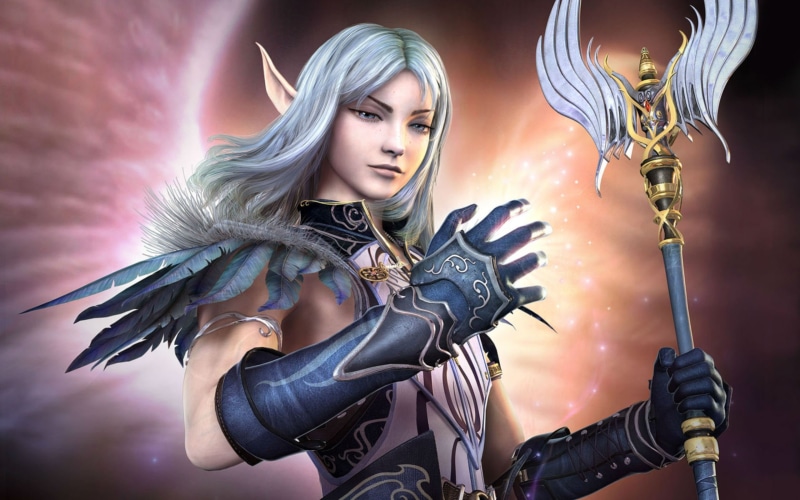 Fighting, Last, online, girl, mmo, 2560x1600 px, action, elf, elves, rpg, fantasy, adventure, Girls, Chaos, babe, 2K, Dungeon, warrior