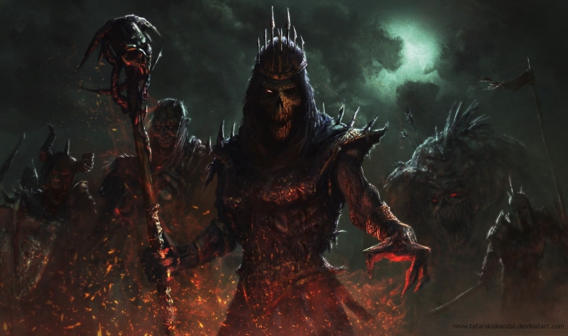 creature, undead, fantasy art, dark fantasy, skeleton, skull, 720P, DeviantArt