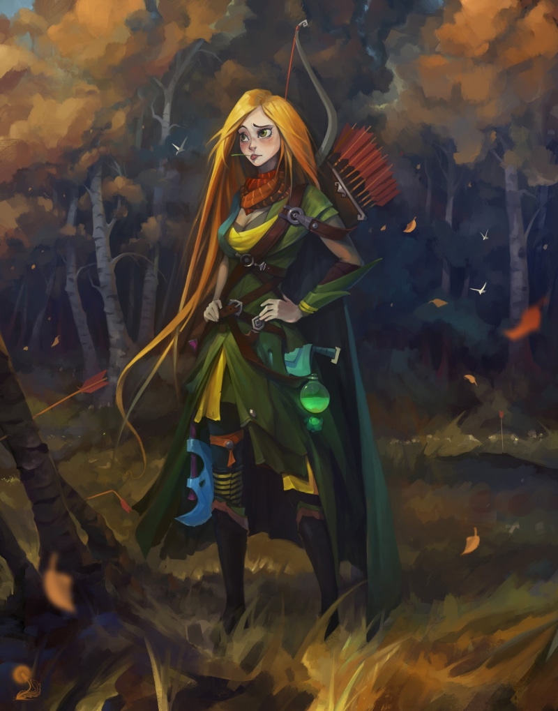 Windranger, costume, adult, lifestyles, Windrunner, character, leisure activity, beautiful woman, Dota 2, young women, young adult, real people, holding