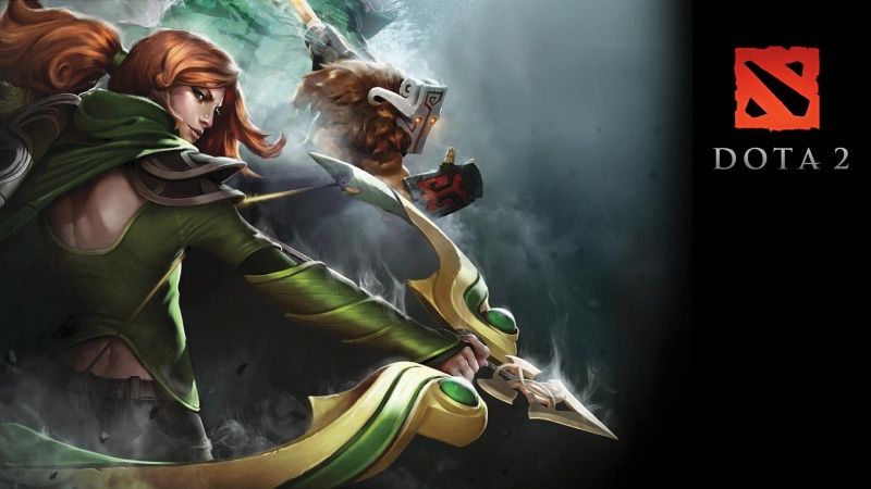 clothing, arts culture and entertainment, lifestyles, archer, smoke - physical structure, Dota 2, architecture, males, playing, activity, motion, sport