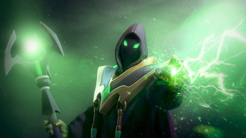 real people, arts culture and entertainment, dota, green color, undersea, underwater, water, one person, Rubick, illuminated, sea life, aquatic sport, Dota 2