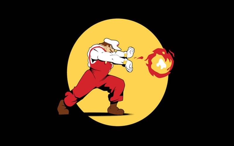 fear, yellow, Nintendo, super, people, fireballs, circle, illustration, mario, representation, sign, economy, human body part, black background, horror