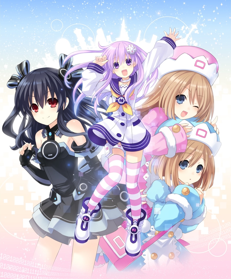 anime, Hyperdimension Neptunia, anime girls, Nepgear (Hyperdimension Neptunia), Ram (Hyperdimension Neptunia), 4K, Rom (Hyperdimension Neptunia), Uni (Hyperdimension