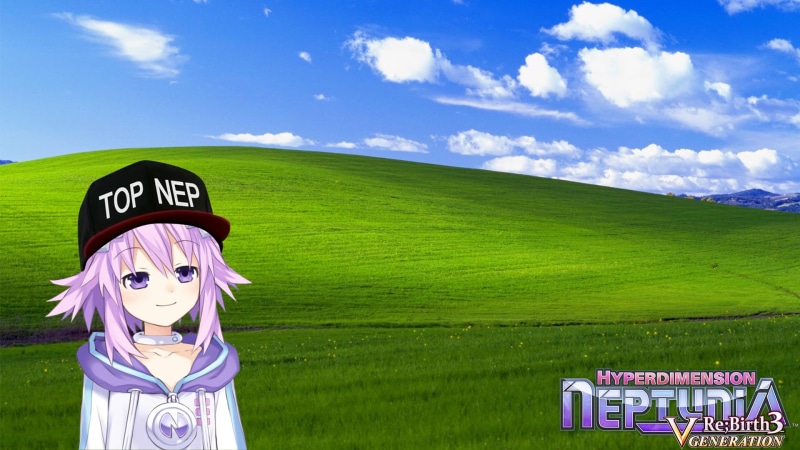 human representation, day, 1080P, scenics - nature, green color, landscape, cloud - sky, representation, nature, grass, beauty in nature, sky, Neptune (Hyperdimension Neptunia)