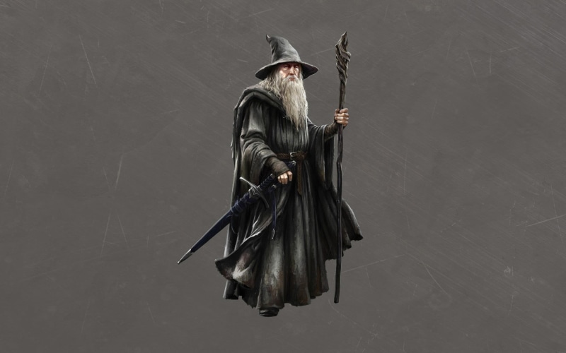 outdoors, The Lord of the Rings, activity, wizard, rifle, illustration, gun, adult, aggression, men, 1080P, sword, holding, clothing, artwork, weapon