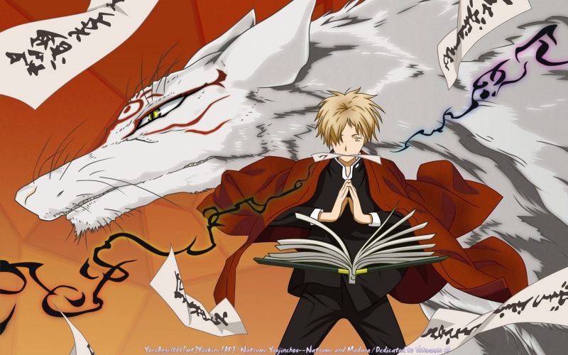 natsume takashi, text, standing, guy, natsume yuujinchou, day, book, men, symbol, madara, three quarter length, human representation, posture, creativity