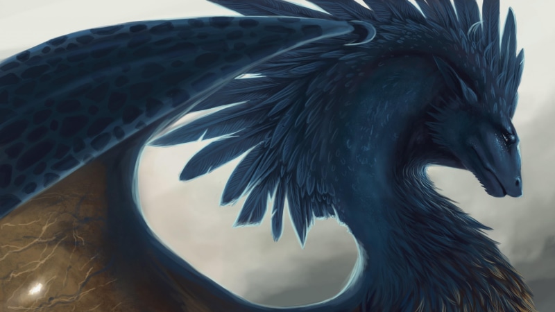 art, 4K, imagine, fable, tale, dragon, feathers, imagination, story