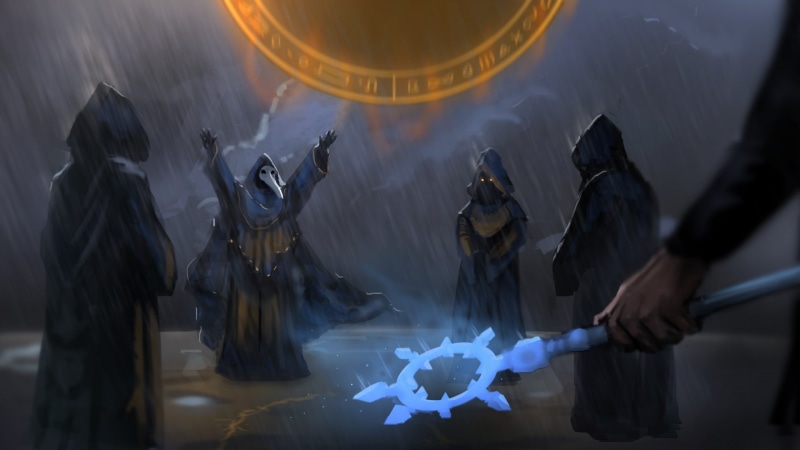 city, fantasy Art, group, aggression, burning, illuminated, event, blurred motion, 1080P, human hand, motion, holding, rain, people, indoors, Terraria