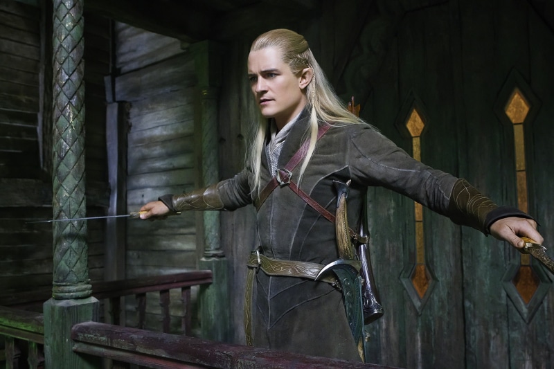 screenshot, armor, still, movie, lord, ring, The Hobbit:The Desolation Of Smaug, 1080P, swords, Legolas, Orlando Bloom