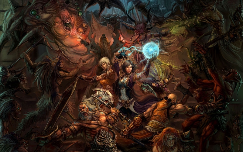 sorceress, Barbarian, Diablo, wizard, 2K, Wizard (Diablo), knight, Diablo 3: Reaper of Souls