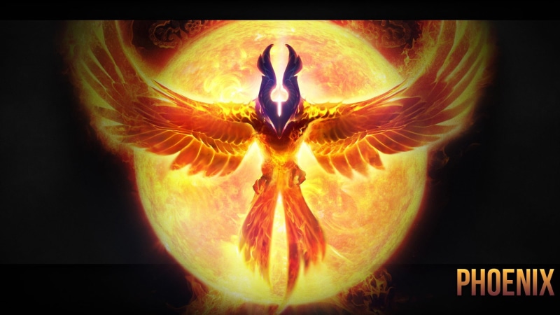 black background, burning, dota, no people, indoors, close-up, phoenix, medical exam, nature, fire - natural phenomenon, front view, creature, auto post production filter