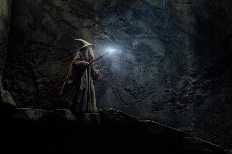 Gandalf, rocks, The Hobbit: The Desolation of Smaug, 1080P