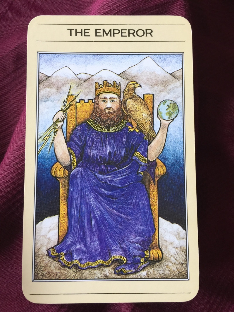 text, emperor, front view, purple, 2K, western script, full length, tarot, female likeness, communication, representation, prediction, paintings, no people