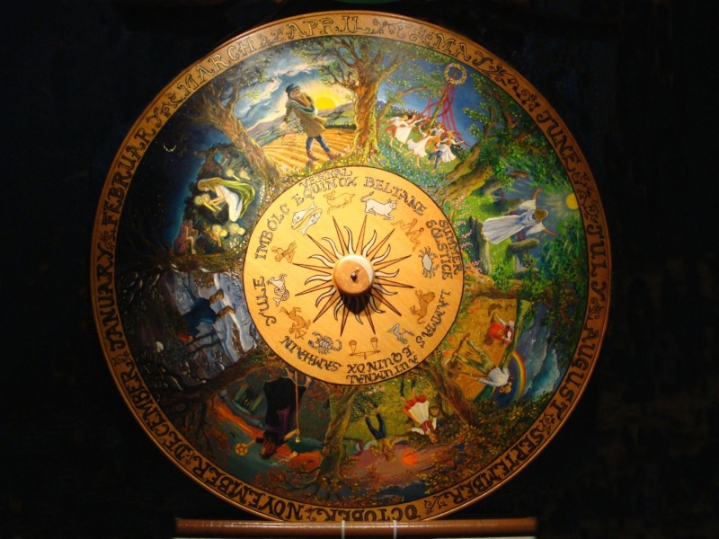 circle, art and craft, astrology sign, clock, Witch, indoors, Witchcraft, craft, direction, no people, Wiccan, shape, Dark, geometric shape, astronomy