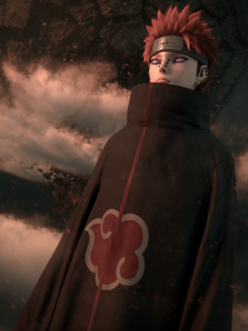 x, akatsuki, 2K, realistic, naruto, hd, anime, pein, cgi, Naruto: Shippuden, shippuden, art