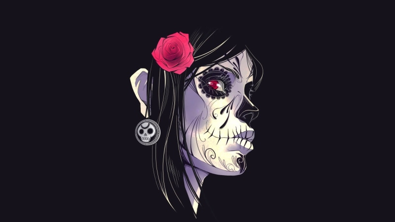 copy space, no people, creativity, black background, Dead, face, Muertos, craft, dia, the, art and craft, skull, day, De, close-up, indoors, representation