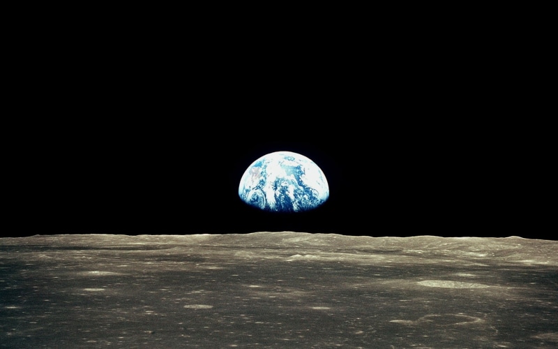 x, earthrise, Moon, 720P, outer space, earth, art, moons, space, hd, outer