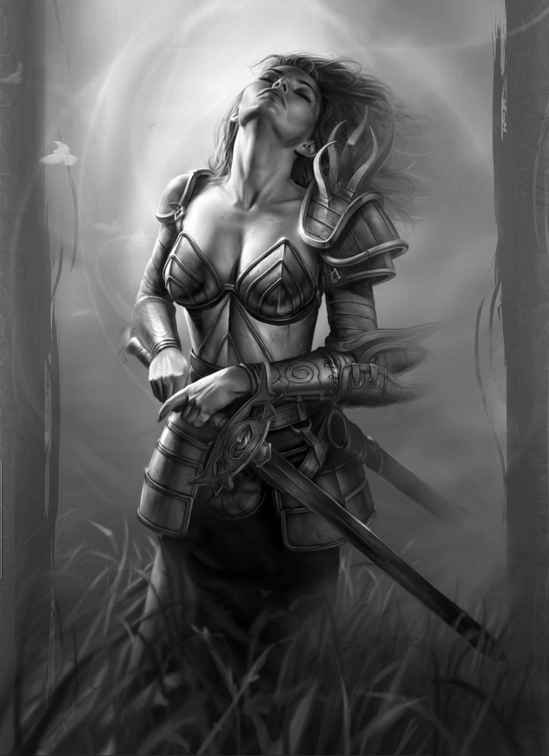 fantasy art, abstract, art, 2K, x, aribeth, hd, fantasy, nights, neverwinter, girls, armor