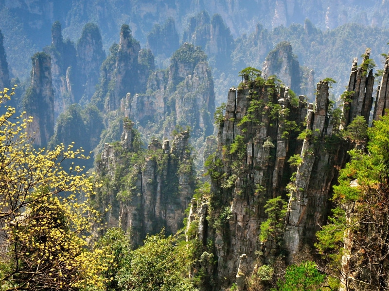 1080P, Scenery, Rocky, Cliffs, Natural, Zhangjiajie, China, Mountain, Beautiful