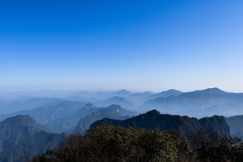 environment, tranquility, fogs, peak, idyllic, tianmen mountain, earth, covering, leisure activities, green, 4K, sky, mountain, day, countryside, scenics - nature