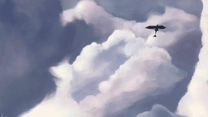 low angle view, scenics - nature, day, sky, Toothless, animal wildlife, white color, tranquility, nature, 1080P, How to Train Your Dragon, one animal