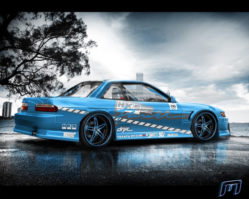 Nissan, Nissan Silivia, blue cars, JDM, 720P, Nissan Silvia S13, car, Silvia S13