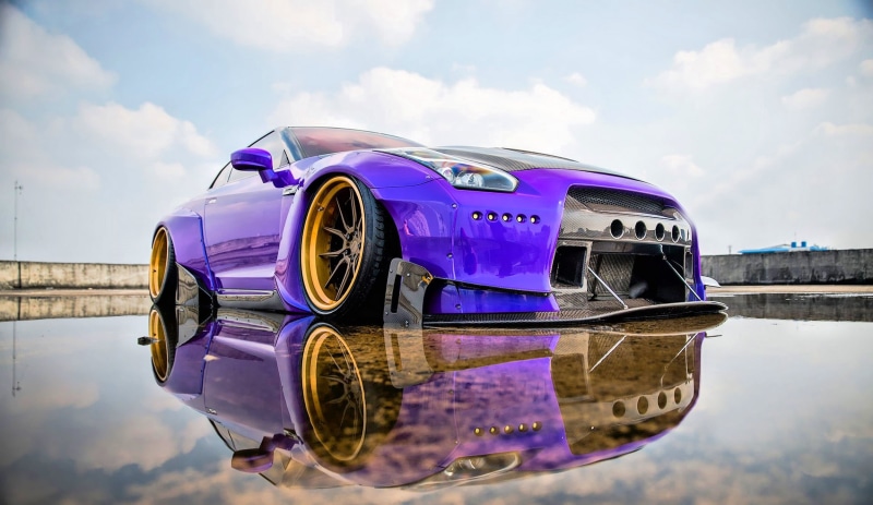 1080P, Nissan, Rocketbunny, Nissan GT-R, Purple Pandem, Pandem Nissan GTR, Widebody, Purple Pandem Rocketbunny Widebody Nissan GT-R, Tuning, GT-R