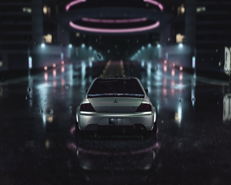bokeh, car, Need for Speed, evo, Need for Speed: Heat, 720P, dark