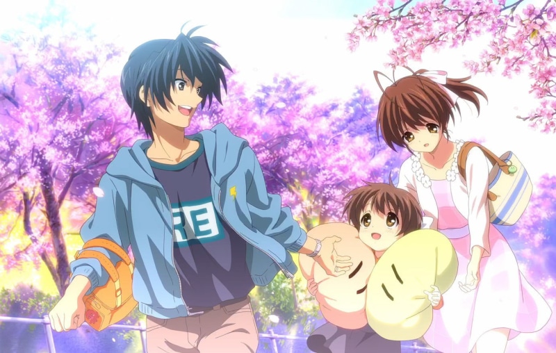sleeved, girls, young women, portrait, two people, bonding, real people, Okazaki Tomoya, young adult, outdoors, Clannad, looking at camera, females, Okazaki Ushio