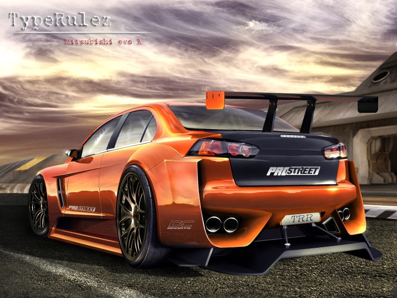 vintage car, tuning, orange color, vehicle, mode of transportation, outdoors, taxi, city, cloud - sky, road, land vehicle, motor vehicle, Mitsubishi Lancer Evo X