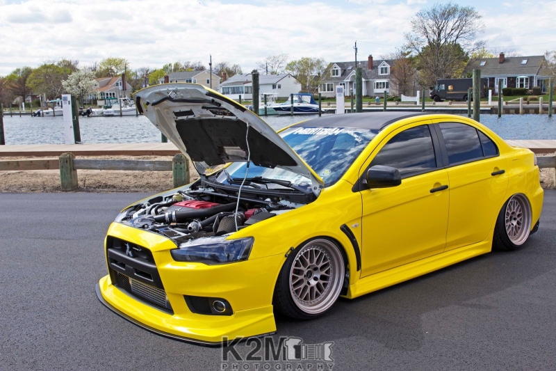 Mitsubishi, yellow cars, Mitsubishi Lancer Evo X, 720P, vehicle, car