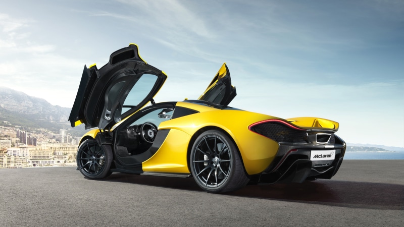 no people, mode of transportation, sky, McLaren P1, city, day, transportation, new, majestic, concrete, modern, motorsport, cloud - sky, 4K, sport, road