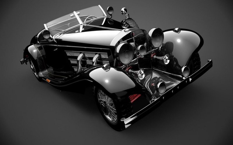 vehicle, shiny, black, motor vehicle, black background, retro styled, mode of transportation, simple background, classic, 1080P, motorcycle, transportation