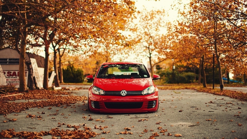 autumn, day, architecture, no people, falling, plant, street, vehicle, motor vehicle, nature, red, built structure, city, hatchback, change, leaves, outdoors