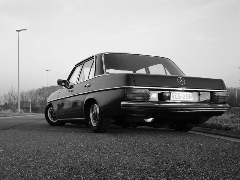 luxury, outdoors, stationary, vintage car, city, black, transportation, street, retro styled, day, clear sky, benz, nature, mode of transportation, mercedes