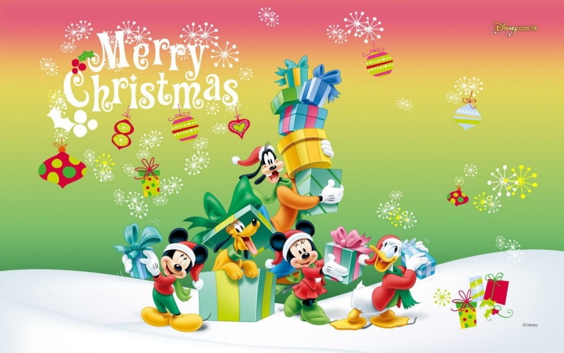 duck, goofy, disney, christmas, 2K, pluto, characters, minnie, mickey, hd, donald