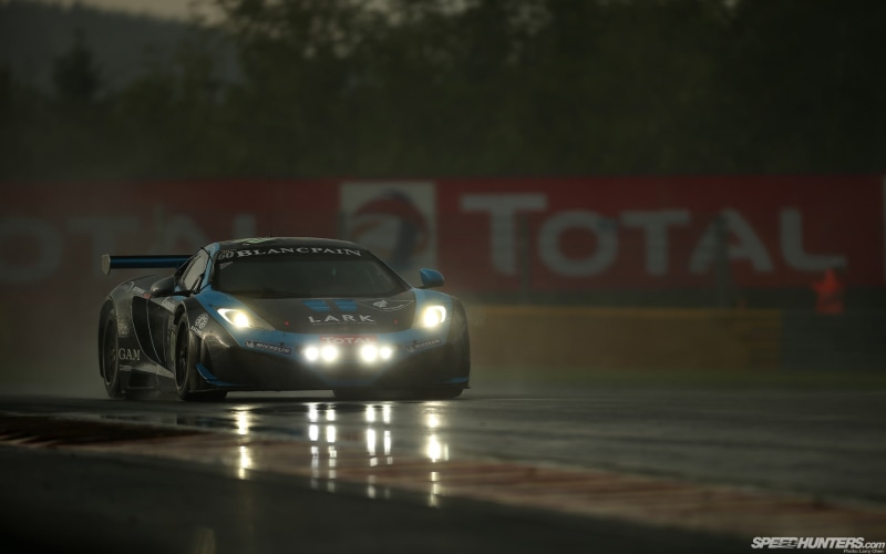 mp4, 12c, 1080P, lights, gt3, race, mp, cars, c, car, gt, hd, mclaren, wet