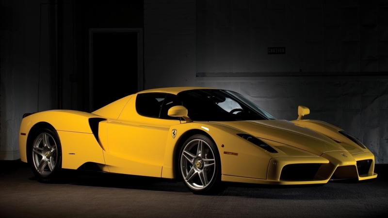 Enzo Ferrari, Ferrari Enzo, Ferrari, 1080P, vehicle, yellow cars