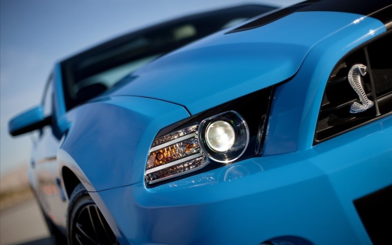 metal, blue, vehicle, no people, outdoors, day, transportation, vehicle light, mode of transportation, Ford, retro styled, blue cars, land vehicle, Ford Mustang Shelby